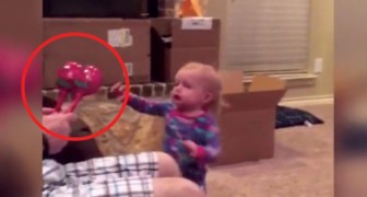 O papai pegou um brinquedo, mas não esperava esta a reação de sua filha...