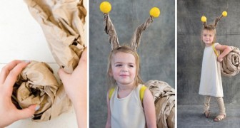 Ecco come realizzare un costume da lumaca per bambini con la carta pacchi
