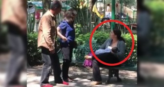 Hon ammar sitt barn i parken: plötsligt så kommer två personer och stör henne på ett hemskt sätt