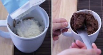 2 ingredientes y 2 minutos de coccion: saborear estos muffin al chocolate es demasiado facil