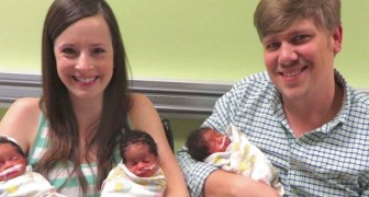 Esta mama ha dado a luz 3 bebes de piel oscura: el papa nos cuenta toda la historia