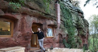 Nachdem er herausfand, dass er krank ist, kaufte er eine 3000 Jahre alte Höhle... und baut das Zuhause seiner Träume