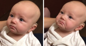 De baby hoort de stem van haar moeder voor de eerste keer: haar reactie is ontroerend