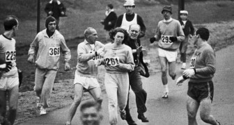 Eine Frau wird während des 1967 Boston Marathon geschubst. Was hatte sie getan?