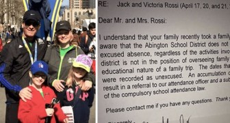 The principal reprimands a dad for taking his children out of school for a few days --- his response is perfect!