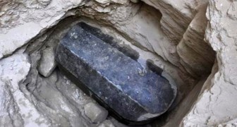 Erinnerst du dich an den in Alexandria gefundenen Sarkophag aus schwarzem Granit? Die Archäologen haben ihn geöffnet