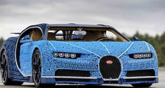 Bij LEGO hebben ze op ware grootte een volledige werkende Bugatti Chiron nagemaakt