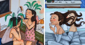  These delightful colored drawings show us that true love is expressed in the small gestures of everyday life