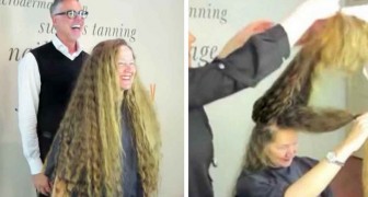 Después de haber transcurrido 20 años con los cabellos largos, esta mujer decide de cortarlos para tener un look más juvenil