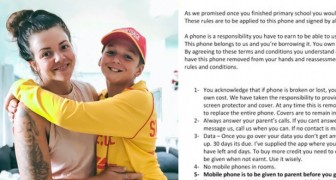 À 12 ans, sa mère lui offre un smartphone, mais elle l'a d'abord obligé à signer un contrat de 17 règles