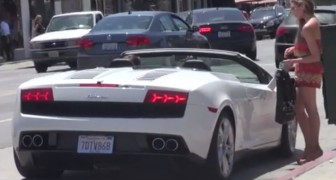 How to get a girl in a Lamborghini without talking !