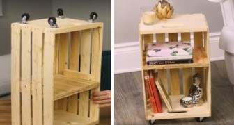 5 facili step per realizzare un originale mobile da salotto partendo da una semplice cassetta di legno