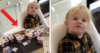 A dad leaves his 3-year-old daughter alone in the kitchen for 10 minutes and she eats 18 single-serve cartons of yogurt