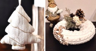 Decorazioni natalizie con vecchi maglioni di lana: 16 idee per riciclare in modo creativo