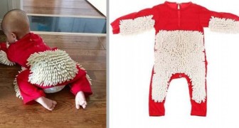 Ein Unternehmen hat einen speziellen Schlafanzug für Kinder entwickelt: Wenn sie kriechen, poliert er Ihren Boden