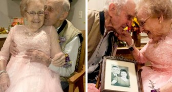 Questa coppia ha festeggiato i 72 anni di matrimonio nella casa di riposo rivivendo quel magico momento