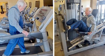 A 91-year-old man joins the gym: months later the management rewards him for his tenacity and willpower