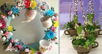 15 trovate strepitose per riciclare un vecchio servizio da tè e creare incantevoli decorazioni di Pasqua