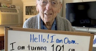Não pode festejar o seu aniversário de 101 anos por causa do Coronavírus: então pede para os amigos das redes sociais para receber 101 mil parabéns 