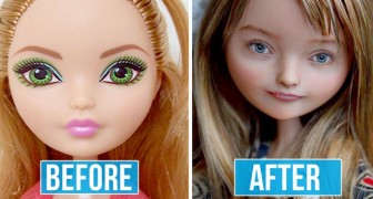 Quest'artista rimuove il trucco dal volto delle bambole e le ridipinge per rendere la loro bellezza più naturale