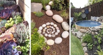 12 onweerstaanbare en allemaal uit te proberen ideeën om de tuin te decoreren met rotsen
