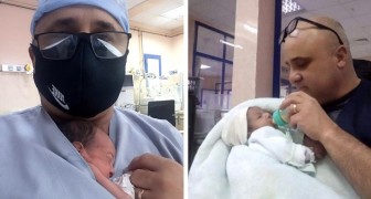 Een verpleegkundige redt het leven van een te vroeg geboren baby door hem dagenlang vast te houden alsof hij de moeder is