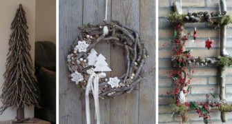 10 propositions pour réaliser des décorations de Noël en recyclant des branches et des bouts de bois de diverses dimensions qui vont vous enchanter