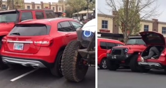 Twee vrienden “nemen wraak” op een onbekende die zijn auto op een onbeschofte manier parkeerde