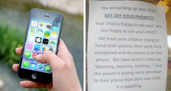 Kindergarten lanciert eine Botschaft an die Eltern: Hören Sie auf zu telefonieren, wenn Sie Ihre Kinder abholen