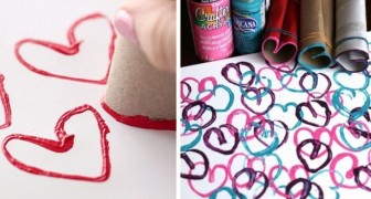 San Valentino: la tecnica facilissima per creare decorazioni a forma di cuore riciclando tubi di cartone