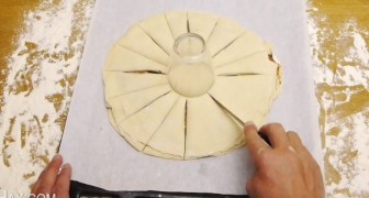 Un hombre hace 16 cortes sobre la pasta de hojaldre: el resultado es esquisito y ...BELLISIMO!