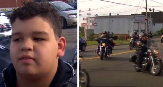 En mobbad pojke får stöd från en grupp motorcyklister: Skolan bör vara en trygg plats för alla barn