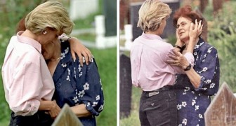 Den gången då prinsessan Diana kramade en sörjande mamma vid sonens grav