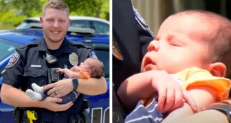 Un eroico poliziotto interviene appena in tempo per salvare la vita di un neonato che rischiava di soffocare