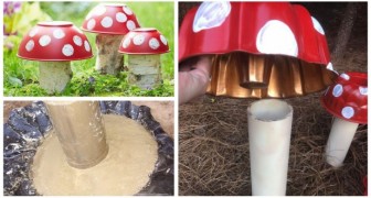 Réalisez de nombreuses décorations en forme de petits champignons pour rendre votre jardin un peu plus magique et créatif