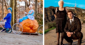 Une grand-mère de 95 ans porte des costumes colorés et hilarants avec son petit-fils : un duo hilarant