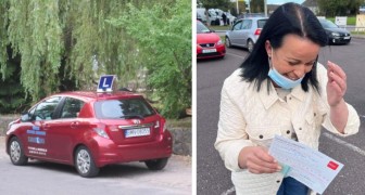 En kvinna klarar äntligen det praktiska körkortsprovet efter att ha försökt i 27 år
