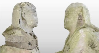 Trovate in un giardino inglese due statue egizie che raffigurano la Sfinge: la curiosa scoperta