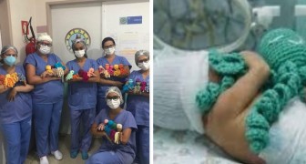 Estas enfermeiras criam lindos polvos de crochê para ajudar bebês prematuros e gravemente doentes