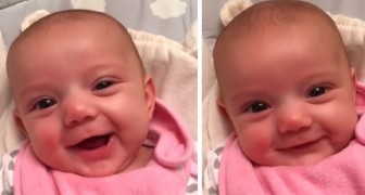 Questa bimba ha solo 8 settimane di vita ma sembra risponda alle parole della mamma con ti voglio bene (+VIDEO)