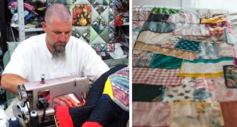 Gevangenen besteden uren aan het naaien van spreien die als cadeau worden gegeven aan kinderen die nog niet zijn geadopteerd