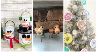 Ricicla oggetti di scarto per ricavarne decorazioni di Natale piene di creatività