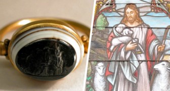 Goldener Ring mit einer der frühesten Darstellungen von Jesus, gefunden in einem antiken Schiffswrack