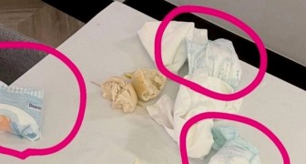 Eine Familie hinterlässt schmutzige Windeln auf dem Tisch im Restaurant: der Ausbruch des Kellners