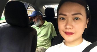 En taxichaufför vägrar låta en kund kliva på taxin för att han är för trött för att köra så hon erbjuder sig att köra i hans ställe