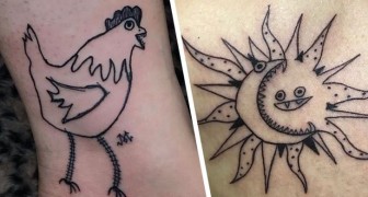 La tatoueuse qui ne sait pas dessiner fait fureur sur le web : 15 de ses œuvres les plus originales