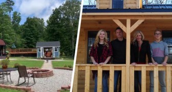 Denna familj har byggt en by av minihus: varje barn har fått sitt egna hem