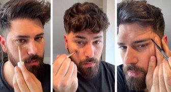 Make-up is for everyone, even for men: this guy proudly displays his make-up routine