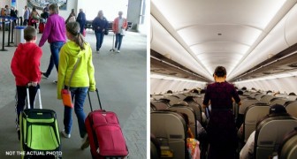 Padres exhaustos confían a otra pasajera a sus dos hijos durante todo el vuelo: 2 horas de tranquilidad