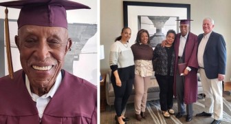 Il a dû interrompre ses études à un jeune âge, mais à 101 ans, il a finalement obtenu son diplôme d'études secondaires
